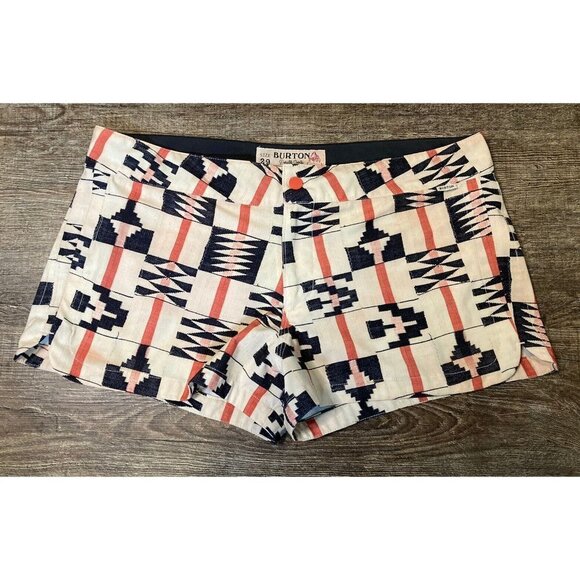 Burton Women’s Shearwater Boardshort Short Size 29 Burnt Sienna Brickstripe - Picture 2 of 8